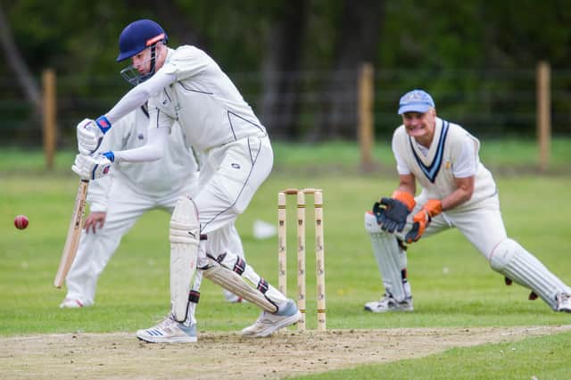 Left-handed batsman Cobus Huisamer in action for Hawick & Wilton.
