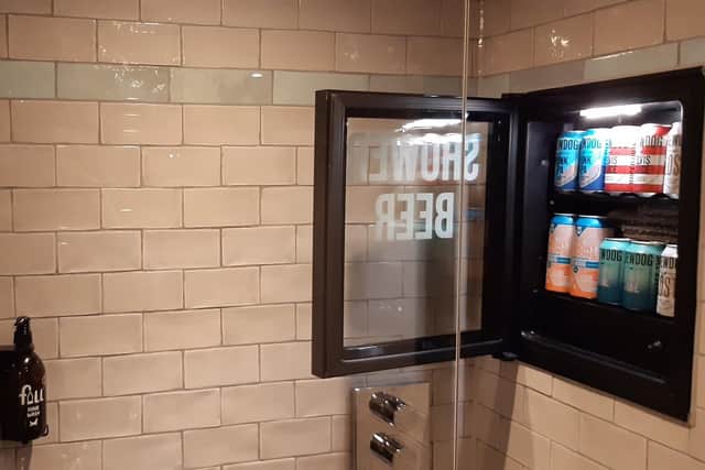 Enjoy a beer - even in the shower.