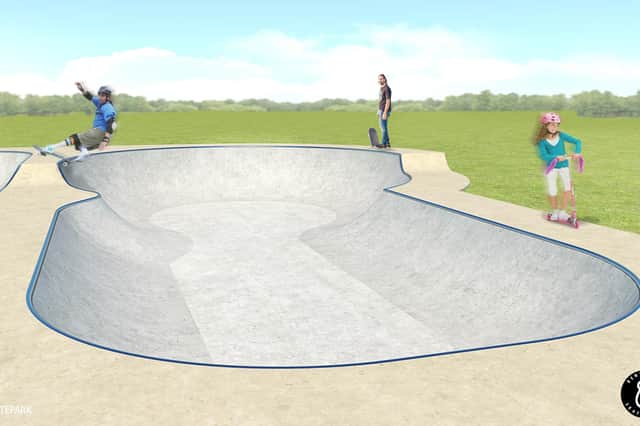 The proposed skate park at Peebles.