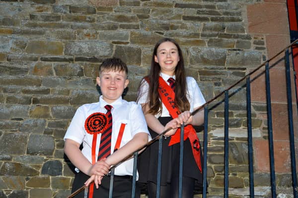 Archie Barr and Ava Evans, Tweedbank's Lad and Lass for 2023. Photo: Alwyn Johnston.