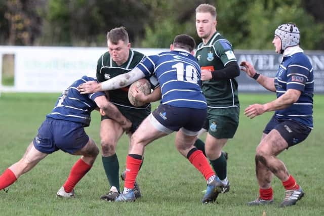 Hawick's Calum Renwick on the attack against Musselburgh at the weekend (Pic: Malcolm Grant)