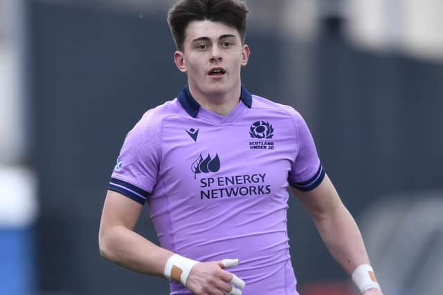 Kerr Johnston playing for Scotland under-20s versus Italy at Glasgow's Scotstoun Stadium in March (Photo by Ross MacDonald/SNS Group/SRU)