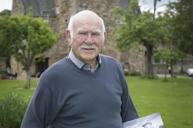 Billy Gillies of Jedburgh with his new book of poetry. Photo: Bill McBurnie.