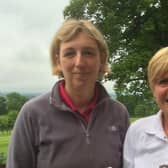 Alison Rutherford, right, with clubmate Diane Cassidy, who defeated her in last weekend's Ladies Championship final at Selkirk.