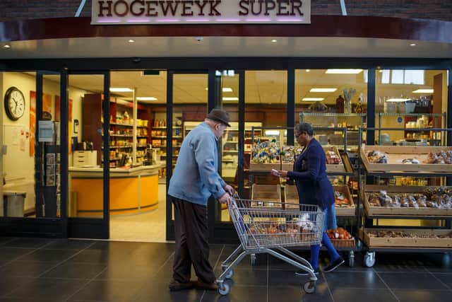 Hogeweyk care village shopping mall. (Photo: Ilvy Njioktjien)