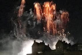 Edinburgh Castle Fireworks at Hogmanay
