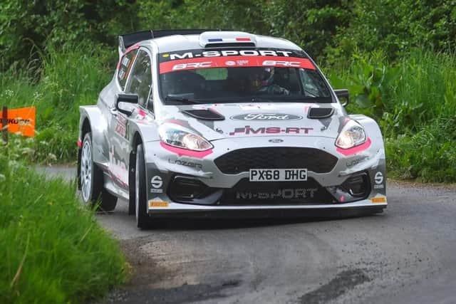 Frenchman Adrien Fourmaux in action at the weekend's Jim Clark Rally with co-driver Alexandre Coria (Pic: British Rally Championship)