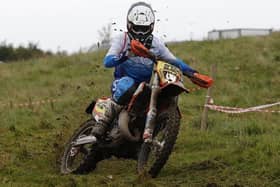 Jedburgh motocross rider Robbie Davidson in action