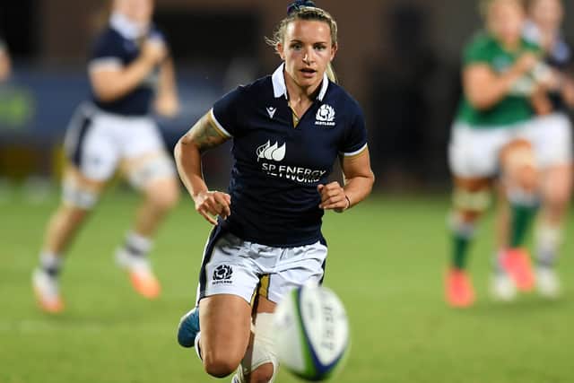 Borderers Chloe Rollie, Lisa Thomson and Lana Skeldon in Scottish women ...
