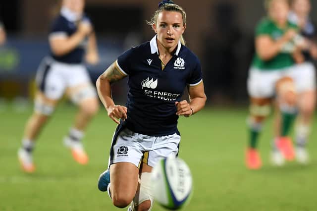 Chloe Rollie playing for Scotland against Ireland in Parma in Italy in September (Photo: Alessandro Sabattini/World Rugby via Getty Images)