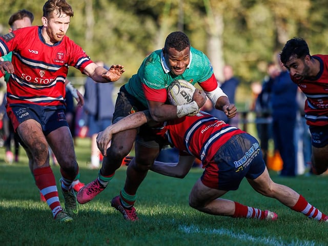 Peebles losing 29-14 hosting Highland at the Gytes on Saturday (Photo: Pete Birrell)
