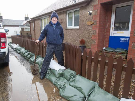 Mick Murphy's home at Crowbyres near Hawick was one of those flooded on Tuesday night. (Photo: BILL McBURNIE)