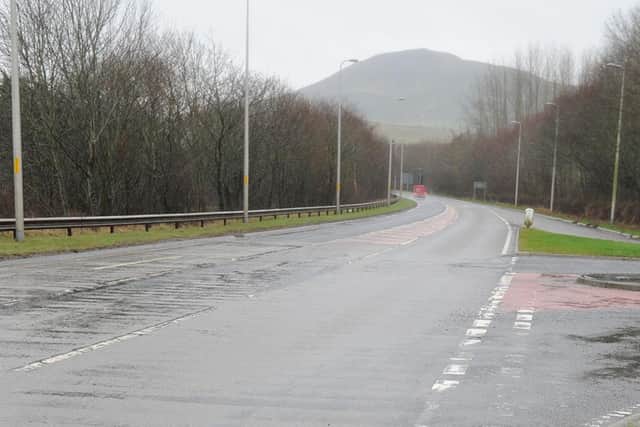 The A6091 Melrose bypass.