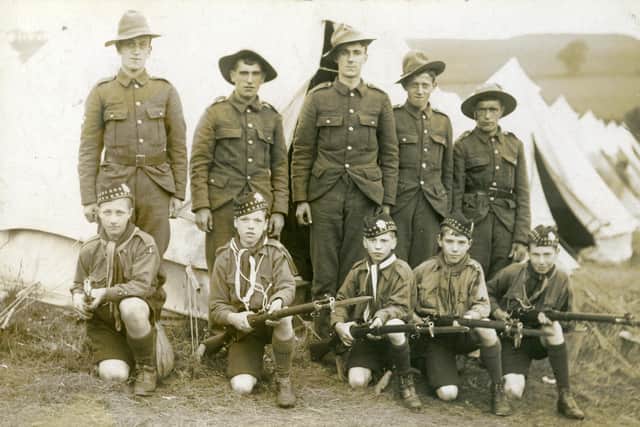Scouts at Stobs Camp.