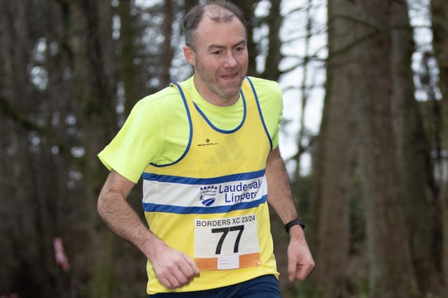 Lauderdale Limpers over-40 Dean Whiteford finished 34th in the senior race at Sunday's Borders Cross-Country Series meeting at Peebles in 28:24