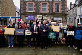 First Minister John Swinney meets supporters in Selkirk