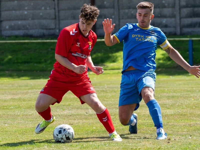 Coldstream on the ball during their 0-0 draw away to Crossgates Primrose in East of Scotland Football League division one on Saturday (Photo: Paul Johnston/PJ Football Photography)