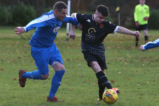 Hawick United losing 2-0 at home to Selkirk Victoria (Pic: Steve Cox)