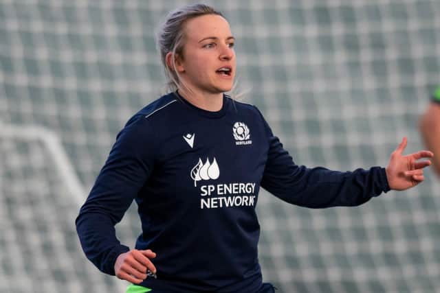 Jedburgh's Chloe Rollie at a Scotland training session this week in Edinburgh (Photo by Mark Scates/SNS Group/SRU)