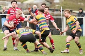 Peebles beating Cartha Queen's Park 35-17 away on Saturday (Pic: Erica Guiney)