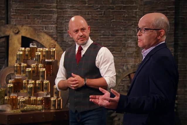 Jason Clarke and Charlie Craig make their pitch in the new BBC One series of Dragons' Den.