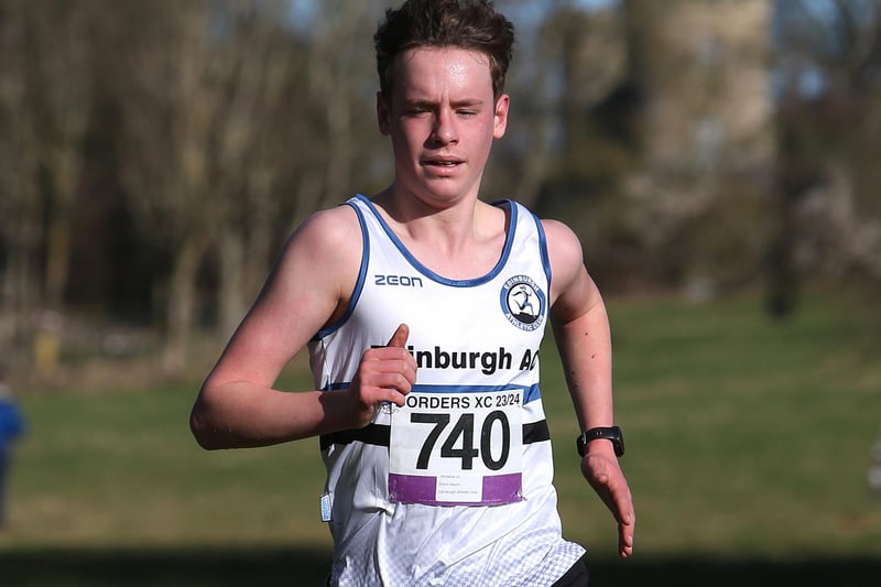 Edinburgh's Dylan Daunt won Sunday's junior Borders Cross-Country Series race at Duns in 14:48