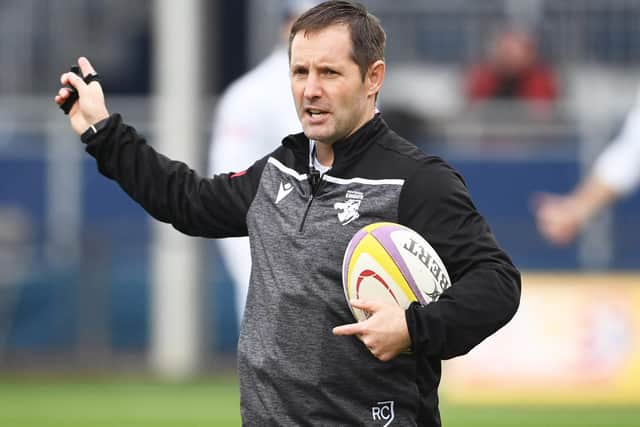 Southern Knights head coach Rob Chrystie ahead of kick-off at yesterday's Fosroc Super6 final against Ayrshire Bulls (Photo: Paul Devlin/SNS Group/SRU)