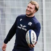 Stuart Hogg during a Scotland training session at the Oriam in Edinburgh on Wednesday (Photo by Craig Williamson/SNS Group/SRU)