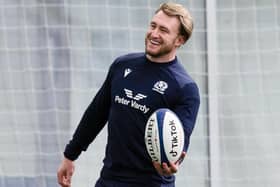 Stuart Hogg during a Scotland training session at the Oriam in Edinburgh on Wednesday (Photo by Craig Williamson/SNS Group/SRU)