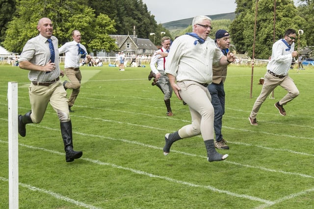 The Ex Langholm Cornets race at the games on Friday