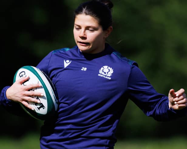 Lisa Thomson during a Scotland training session at Edinburgh's Oriam yesterday (Photo by Ross Parker/SNS Group/SRU)