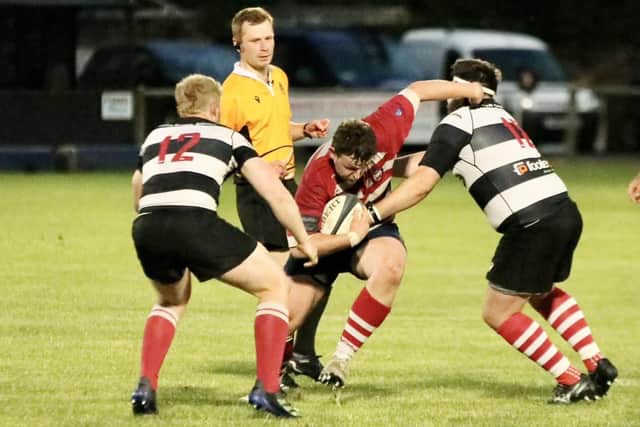 Kelso beating Peebles 29-17 in rugby's Border League at Poynder Park last Thursday (Pic: Peebles RFC)