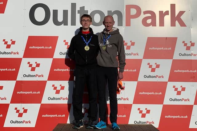 Dylan Parry and dad Leahn at Oulton Park in October