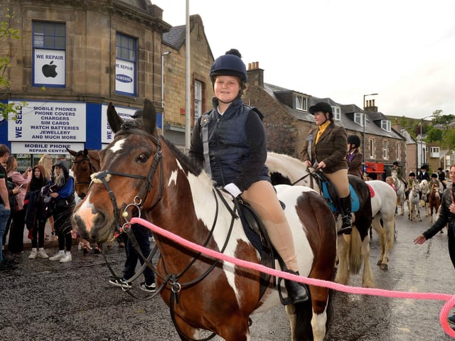 Lily Steel from Stow enjoys the ride.