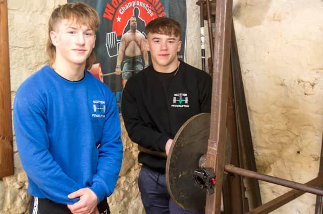 18-year-old Findlay Falconer (right) and his brother Fergus (15) are excelling at powerlifting (Pic by Bill McBurnie)
