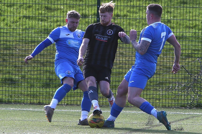 Duns Amateurs losing 4-3 to Earlston Rhymers at Berwick Sports Centre in the Border Cup's quarter-finals on Saturday (Photo: Steve Cox)
