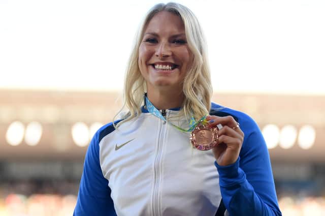 Borderer Samantha Kinghorn with her Birmingham Commonwealth Games bronze medal for the women's T53/54 1,500m race in August (Photo by David Ramos/Getty Images)