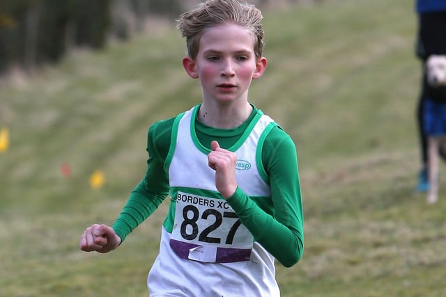 Lawrence Key finished 68th in 17:31 at Sunday's Borders Cross-Country Series junior race at Denholm