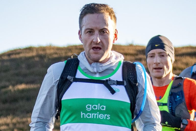 Gala Harrier Francis McElroy taking part in 2024's Feel the Burns hill race at Selkirk