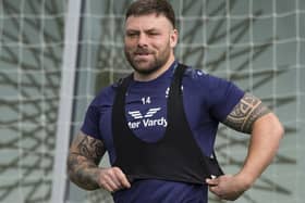 Rory Sutherland during a Scotland training session at Edinburgh's Oriam at the start of this month (Photo by Craig Williamson/SNS Group/SRU)