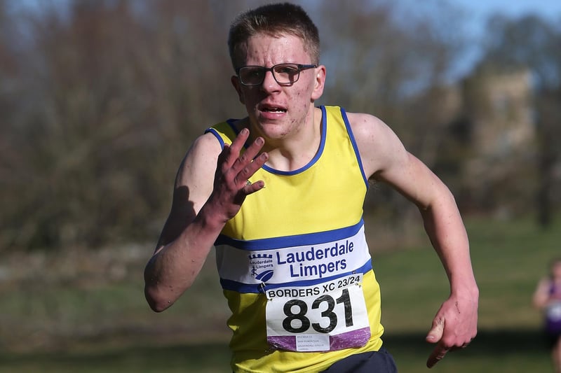 Lauderdale Limpers under-15 Sam Robertson was fourth in 16:19 in Sunday's junior Borders Cross-Country Series race at Duns