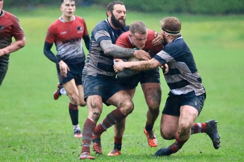 Glasgow Hawks on the attack during their 17-15 win at home to Kelso on Saturday (Photo: Bob Coats)