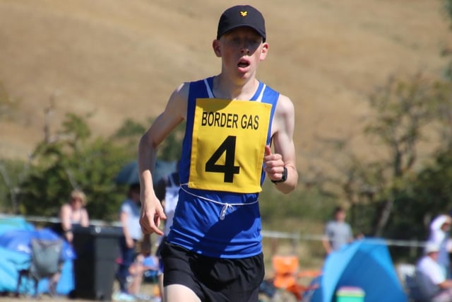 Robbie Welsh on the run at Morebattle Border Games on Saturday