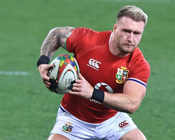Stuart Hogg playing against South Africa for the British and Irish Lions at Cape Town Stadium last weekend (Photo by David Rogers/Getty Images)