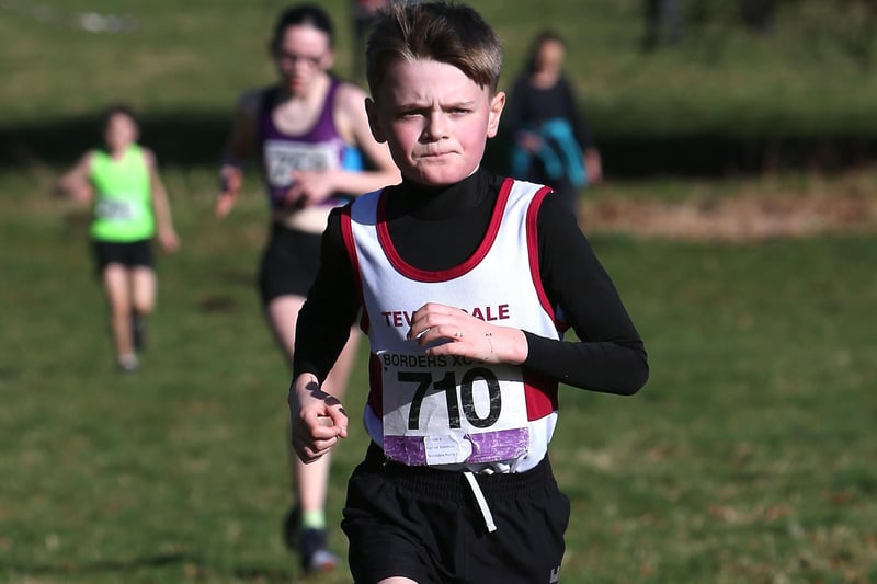 Teviotdale Harriers under-nine Connor Davidson was 23rd in 18:24 in Sunday's junior Borders Cross-Country Series race at Duns