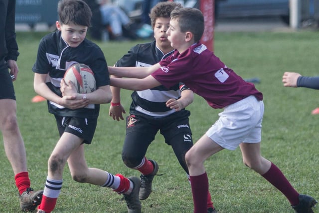 Will Butler on the attack for Kelso Cougars versus Gala at his club's youth tournament at the weekend