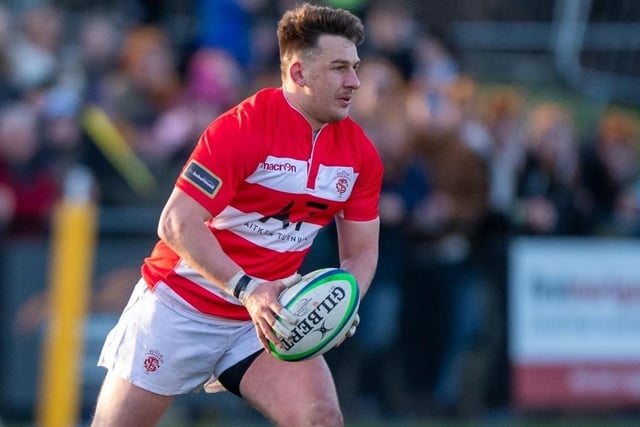 Craig Jackson on the ball for South of Scotland Barbarians during their 21-5 loss to Shogun in the final of 2024's Melrose Sevens on Saturday (Photo: Bryan Robertson)