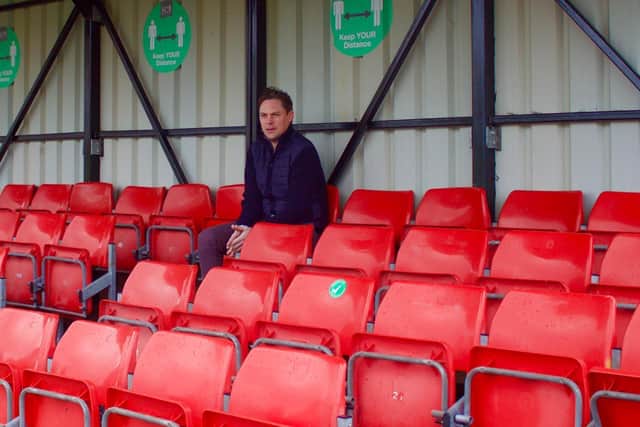 Club chairman Ryan Cass is glad to be seeing red after years of feeling blue (Photo: Gala Fairydean Rovers)