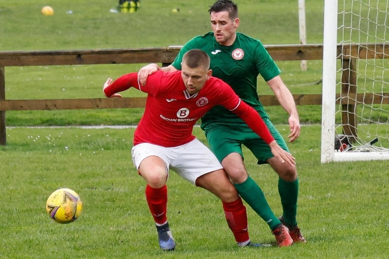 Peebles Rovers losing 3-1 at home at Whitestone Park to Edinburgh South on Saturday in the East of Scotland Football League's second division (Photo: Pete Birrell)