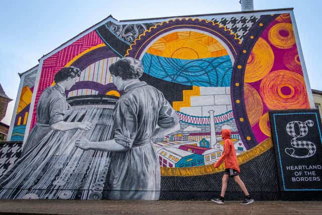 A striking new mural in the town's Tesco car park. Photo: Phil Wilkinson.